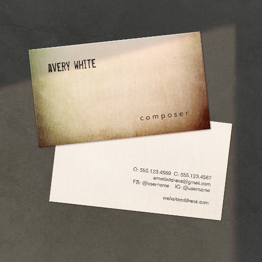 Customizable Creative Minimalist Aged Texture Look Business Card Templates