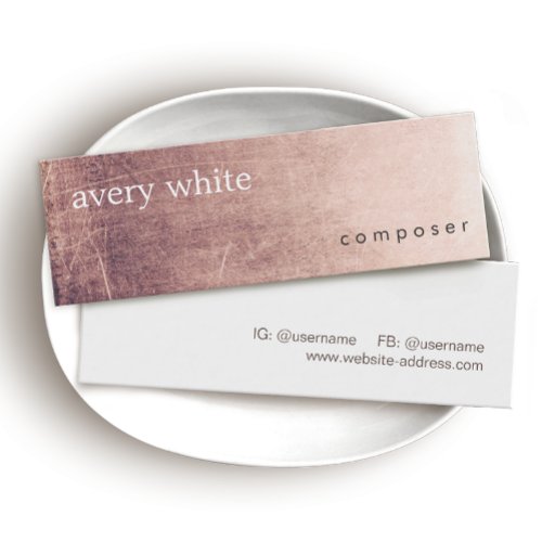 Customizable Creative Minimalist Aged Texture Look Business Card Template