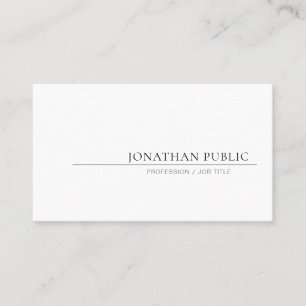 Creative Minimalist Design Elegant Plain Trendy Business Card
