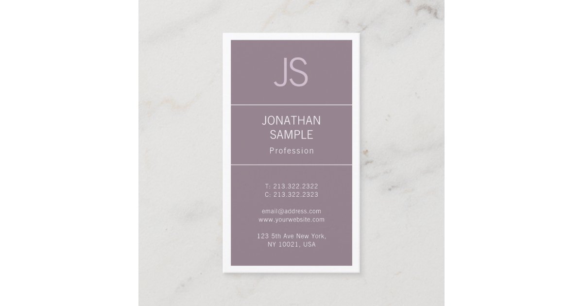 Creative Minimalist Design Modern Plain Excellent Business Card | Zazzle