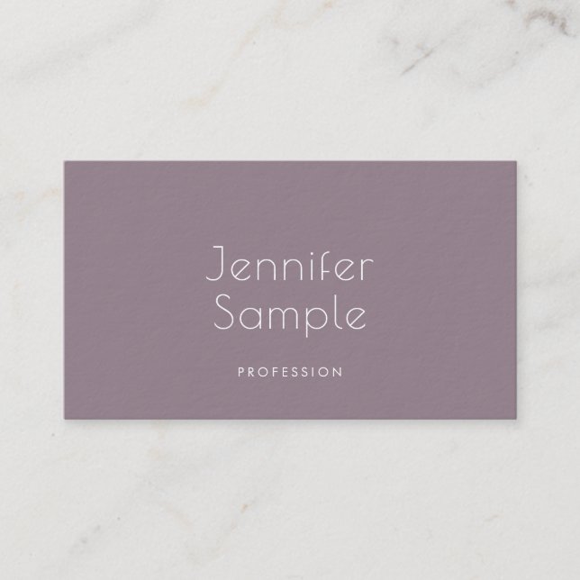 Creative Minimalist Design Modern Plain Luxury Top Business Card (Front)
