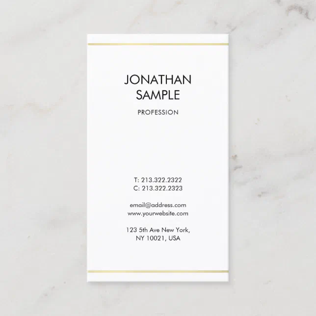 Creative Minimalist Design Modern Professional Business Card | Zazzle