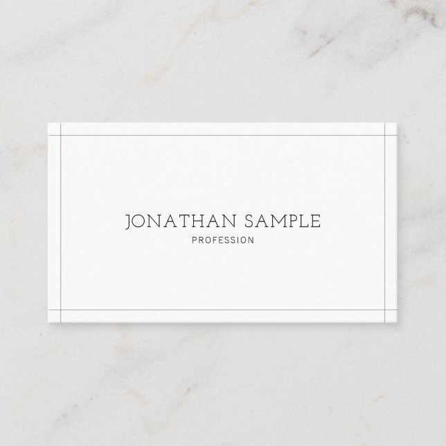 Creative Minimalist Design Professional Modern Business Card (Front)