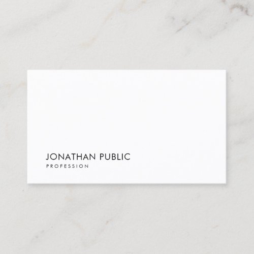 Creative Minimalist Design White Modern Template Business Card