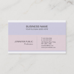 Creative Minimalist Modern Elegant Colors Design Business Card