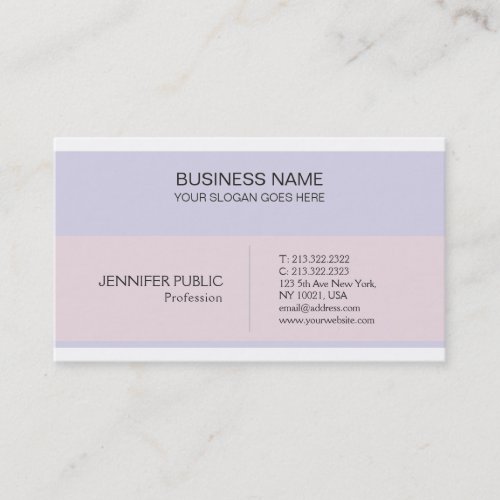 Creative Minimalist Modern Elegant Colors Design Business Card