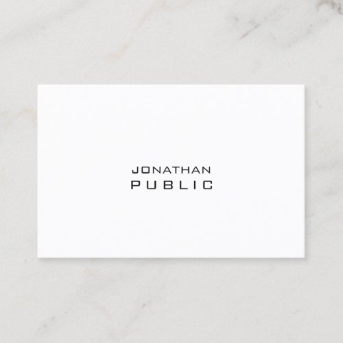 Creative Minimalist Modern Plain Cool Professional Business Card