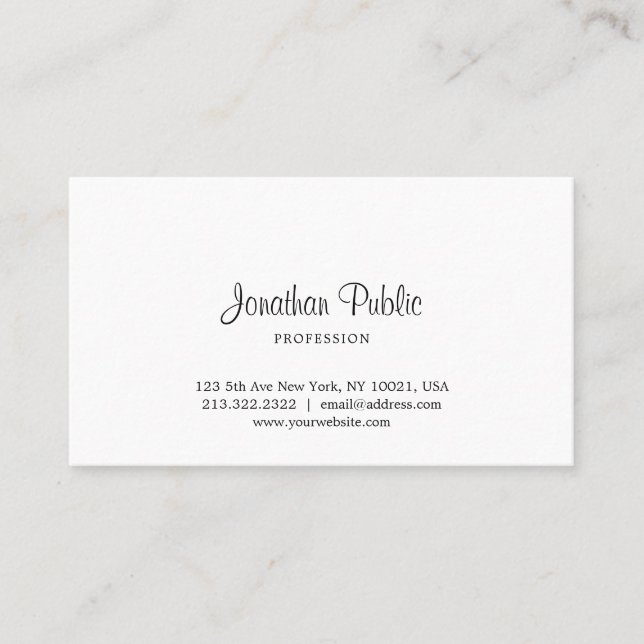 Creative Minimalist Professional Modern Simple Business Card (Front)
