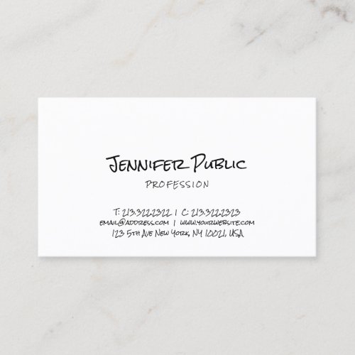 Creative Minimalist Template Freehand Script Cool Business Card
