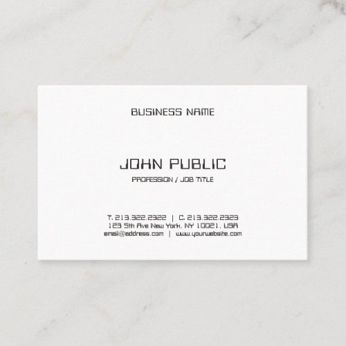 Creative Minimalistic Black White Modern Template Business Card