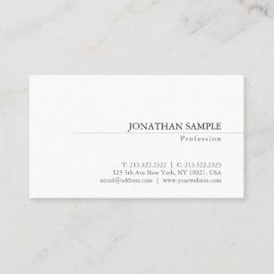 Creative Minimalistic Design Classic Plain Trendy Business Card