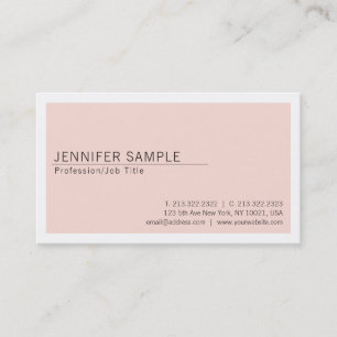 Creative Minimalistic Modern Chic Plain Trendy Business Card