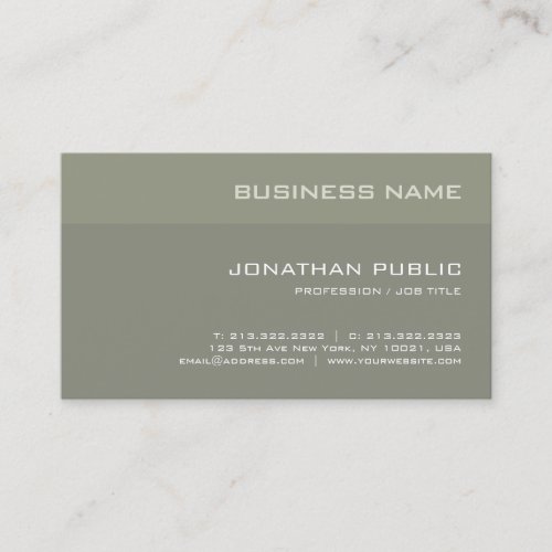 Creative Minimalistic Modern Plain Luxury Trendy Business Card