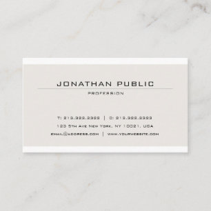 Creative Minimalistic Modish Color Plain Trendy Business Card