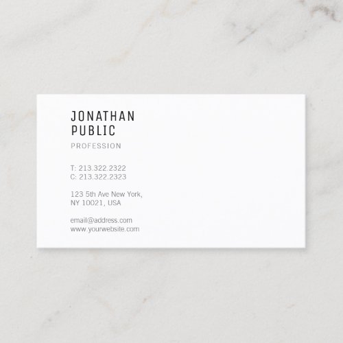 Creative Minimalistic Professional Modern Template Business Card