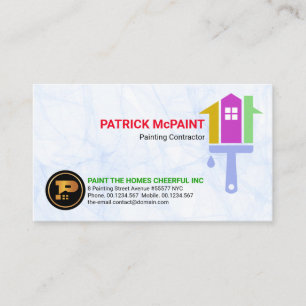 Creative Misty Waves Home Painting Service Business Card