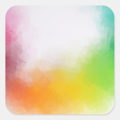 Creative Modern Abstract Art Blank Template Square Sticker