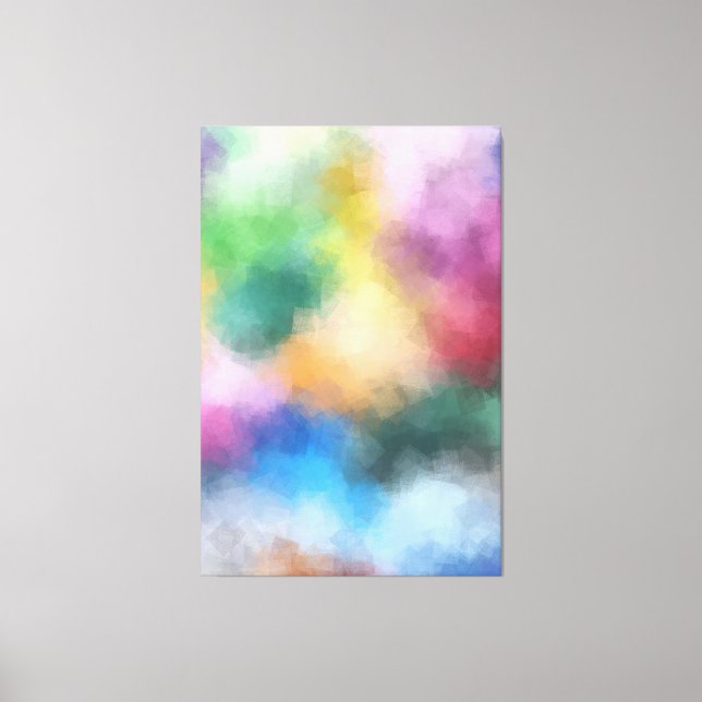 Creative Modern Abstract Artwork Red Yellow Blue Canvas Print (Front)
