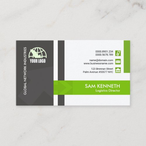 Creative Modern Arrowhead Distribution Logistics Business Card