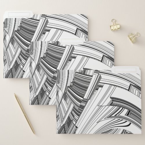 Creative Modern Art Black and White  File Folder