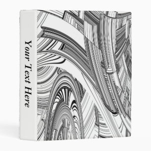 Creative Modern Art Black and White Mini Binder