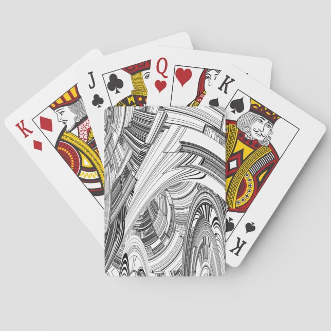 Creative Modern Art Black and White Poker Cards (Back)