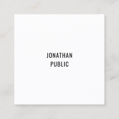 Creative Modern Clean Template Trendy Professional Square Business Card