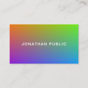 Creative Modern Colorful Minimalist Elegant Simple Business Card