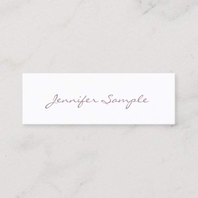 Creative Modern Design Simple Plain Professional Mini Business Card (Front)