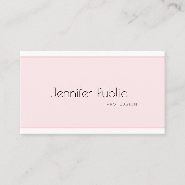 Creative Modern Design Sleek Plain Professional Business Card (Front)