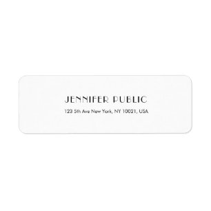 Creative Modern Design Trendy White Template Label