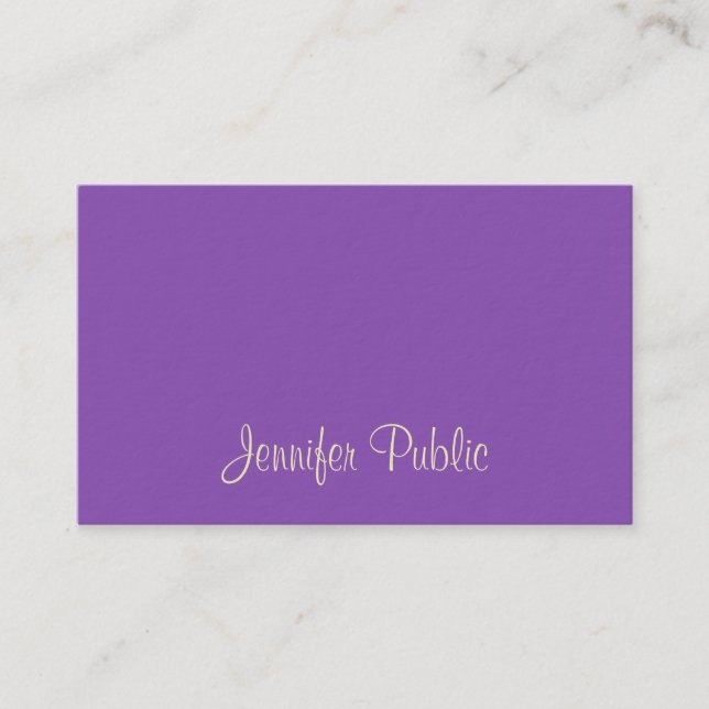 Creative Modern Elegant Color Premium Thick Luxury Business Card (Front)