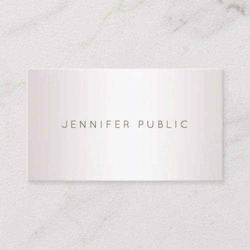 Creative Modern Elegant Faux Silver Clean Template Business Card