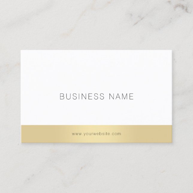Creative Modern Elegant Gold Simple Design Trendy Business Card (Front)