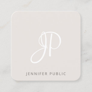 Creative Modern Elegant Monogram Template Square Business Card