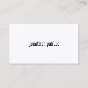Creative Modern Elegant Professional Simple Plain Business Card