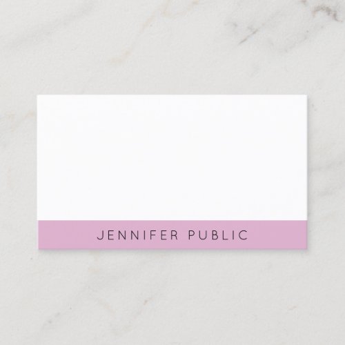 Creative Modern Elegant Purple White Template Business Card