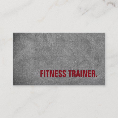 Creative Modern Fitness Trainer Sport Chalkboard Business Card