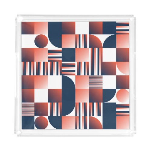 Creative Modern Geometrical Seamless Pattern Acrylic Tray