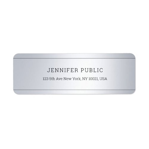 Creative Modern Glamour Silver Template Chic Label