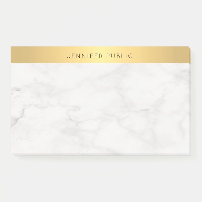 Creative Modern Gold And Marble Elegant Template Post-it Notes (Front)