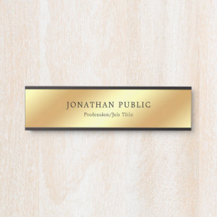 Creative Modern Gold Look Glam Trendy Template Door Sign
