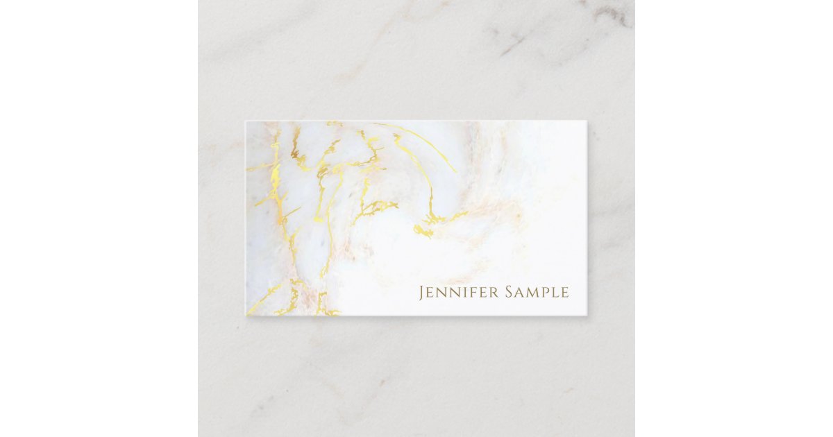 Creative Modern Gold Marble Elegant Professional Business Card | Zazzle