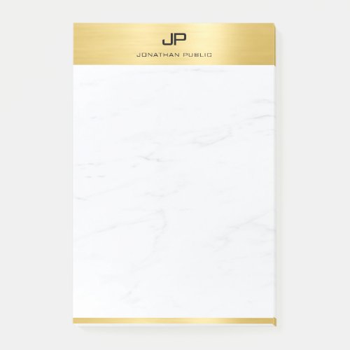 Creative Modern Gold White Marble Template Post_it Notes