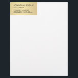 Creative Modern Gold White Template Elegant Simple Letterhead<br><div class="desc">Creative Modern Gold White Template Elegant Simple Letterhead.</div>