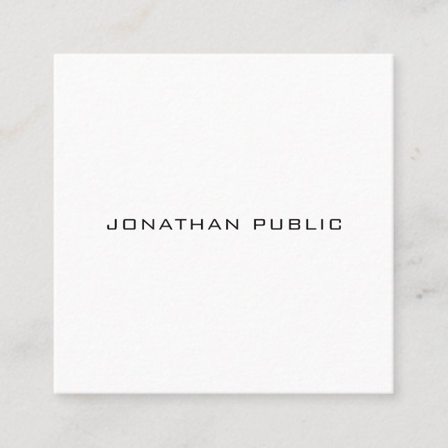 Creative Modern Graphic Design Professional Trendy Square Business Card (Front)