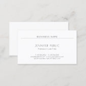 Creative Modern Minimalist Beautiful Sleek Plain Business Card (Front/Back)