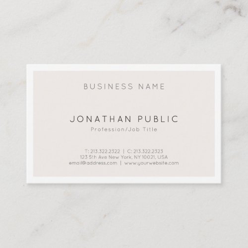 Creative Modern Minimalist Classy Simple Design Business Card