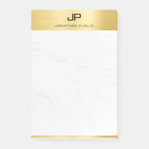 Creative Modern Minimalist Design Gold Marble Chic Post_it Notes