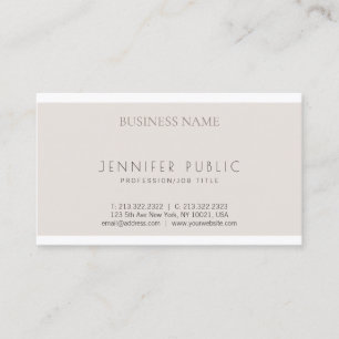 Creative Modern Minimalist Design Plain Trendy Business Card